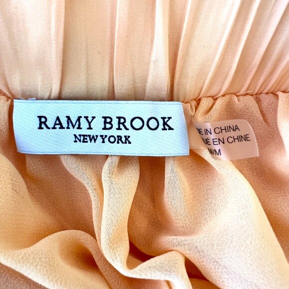 Ramy Brook - Shorts - August Chiffon - Nectar Orange - Size Medium - Picture 9 of 10